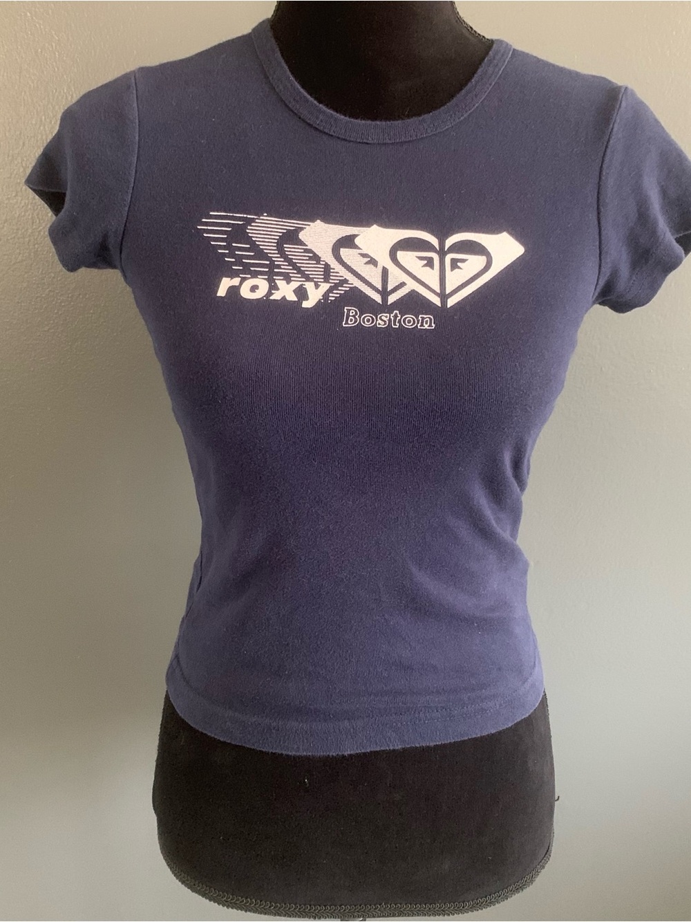 Roxy Navy Short-Sleeve Boston Graphic Tee